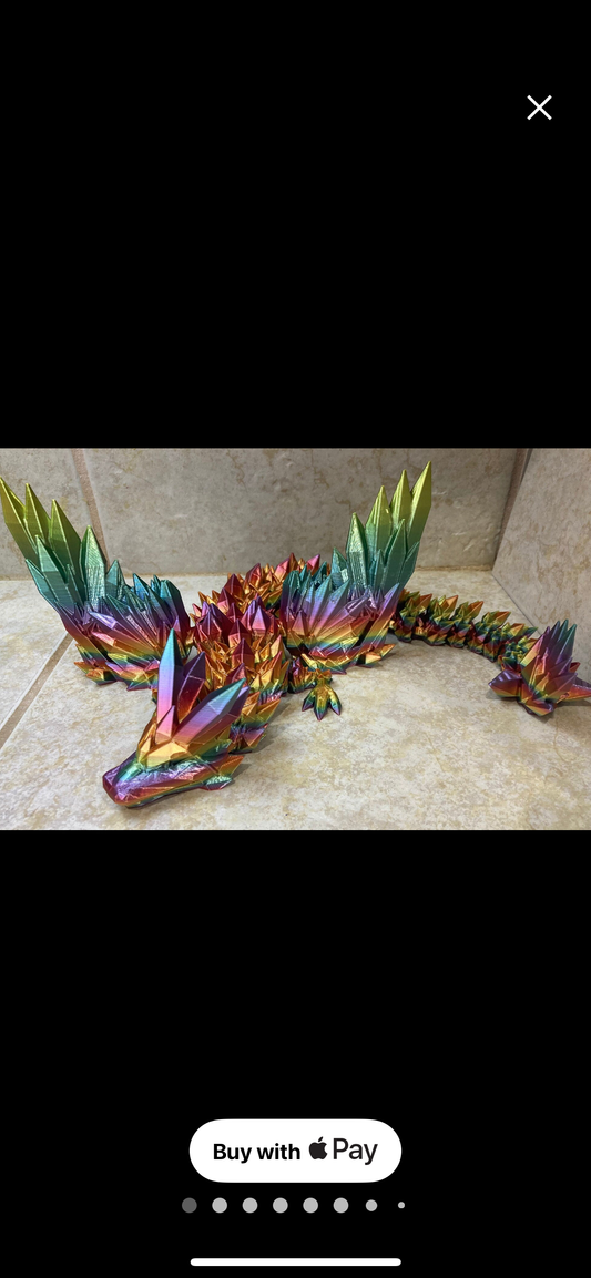 Medium crystal dragon WITH wings!!!